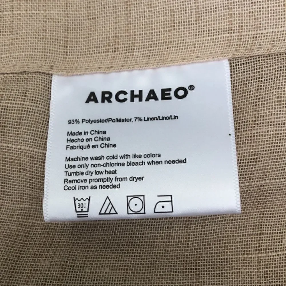 Archaeo Slub Textured Linen Blend Sheer Grommet Top Curtain Panel Pair